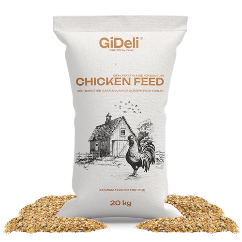 GiDeli Nourriture pour Poulet 20 kg - Farine de Ponte complète pour Poulets - Nourriture pour volaille pour Une Performance de Ponte et Une Formation optimales - Meilleure Acceptation et