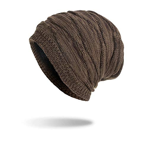 Gorra de Invierno Sombrero Unisex Gorro de Punto Suave Forro de Punto Gorra Gruesa y cálida Gorros de esquí Holgados Sombrero de Lana Gorras holgadas de Skate para Hombres y Mujeres Pareja