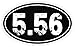 Black 5.56 Oval Vinyl Bumper Sticker / Decal / Label Weatherproof AR-15 AR15