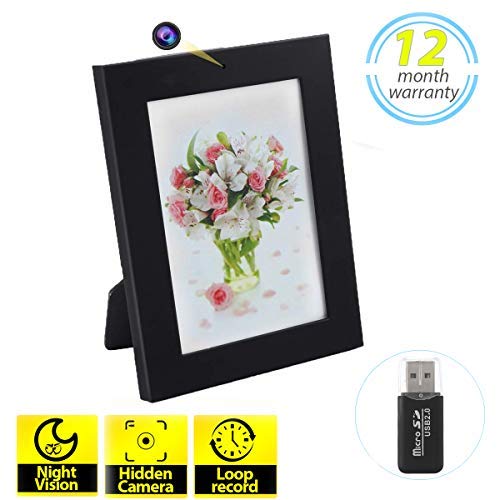 Spy Camera Photo Frame with Night Vision & Motion Detection Wireless Nanny Cam