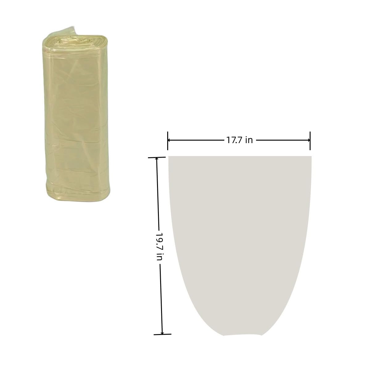 BEAUTOPE 5 Rolls Small Trash Can Bags 4 Gallon Trash Bag Kitchen Trash Bags Small Garbage Bags for Office Home Bedroom Garden Bathroom Trash Can (Gold)