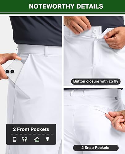 Image of Soothfeel Men's Casual Shorts 5 /7 /9 Inch Golf Dress Shorts for Men Flat Front Work Lightweight Quick Dry with 4 Pockets