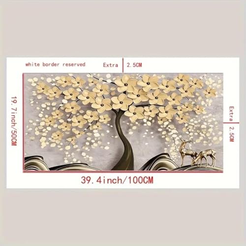Art mural affiches et impressions abstraites peinture arbre fleurs blanches