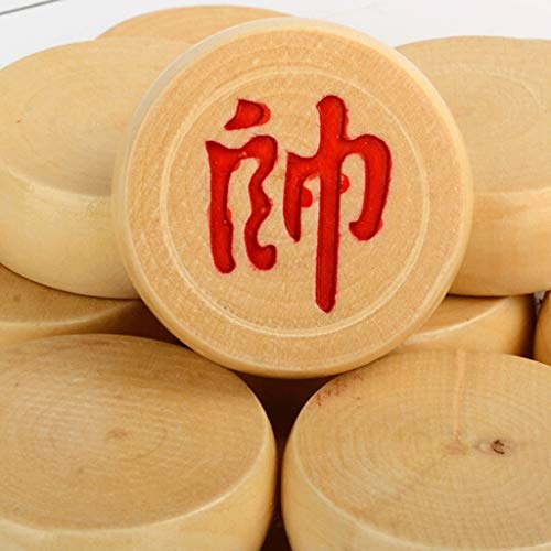 MRKU Set di Scacchi Set di Scacchi Cinesi Scacchiera in Legno massello Scatola da Viaggio Piccola Scatola di Scacchi in Legno Scatola di Scacchi con Contenitore Incorporato Set di Scacchiera