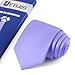 UETLRO Light Purple Ties Ties For Men Solid Pure Color Formal Neckties 3.15