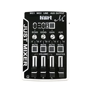 Maker Hart Just Mixer M – Mini DJ Mischpult für Mikrofon mit Vorverstärker für Phantomspeisung, USB Mixer mit USB Audio…