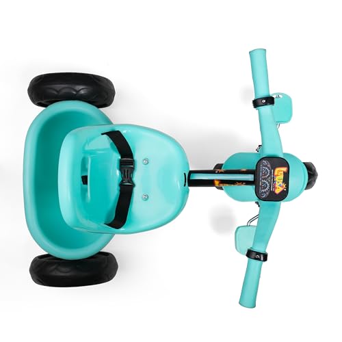 Image of Luusa KICK TRICYCLES for Kids | Kids Tricycle with Adjustable Seat Belt and Safety Features | Durable Frame | Suitable for Ages 1-5 Years | Multiple Colors Made in India (SEA Green)