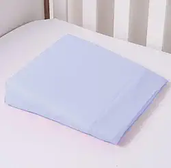Travesseiro anti refluxo baby para berço e carrinho de bebê (Azul claro)