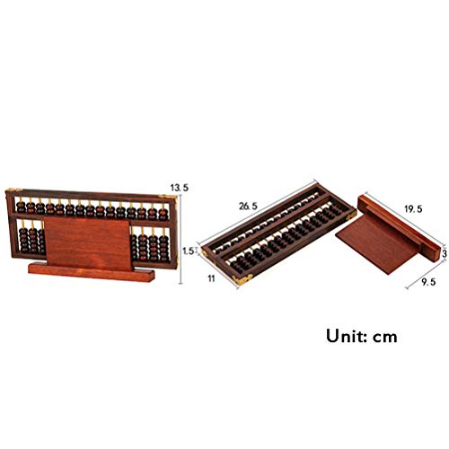 26.5111.5cm Vintage-Style 13 Digits Rods Wooden Abacuses, Kid\'s Calculating Tool, Abacus Arithmetic Suitable for Collection, Gift