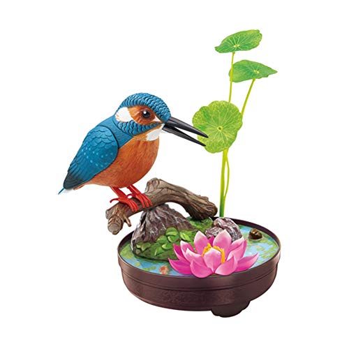 FYHappy - Simulación de pájaros Cantando con Llamadas, Sonido Activado para niños, decoración de Escritorio para el hogar, Oficina, decoración, Kingfisher, Turquesa