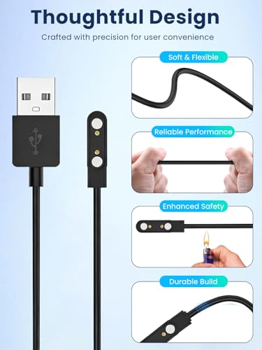 Cable de carga duradero para reloj inteligente BANLVS con adaptador USB-C 4
