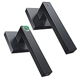 IRONZON Fingerprint Door Lock Biometric Door Lock Smart Door Knob Gate Locks Left-Right Adjustable Handle Keyless Entry Door Lock for Bedroom Hotel Warehouse Office (F180)