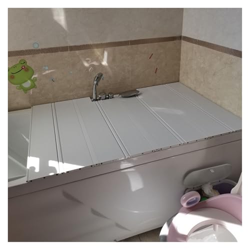 ShAzanz Bandeja Bañera Plegable PVC Bandejas para Bañera Cubierta De Bañera, Multifunción Antipolvo Tablero Polvo Cubierta Aislamiento Bañera para Baños Leche SPA Plegable(70x180x1.2cm)