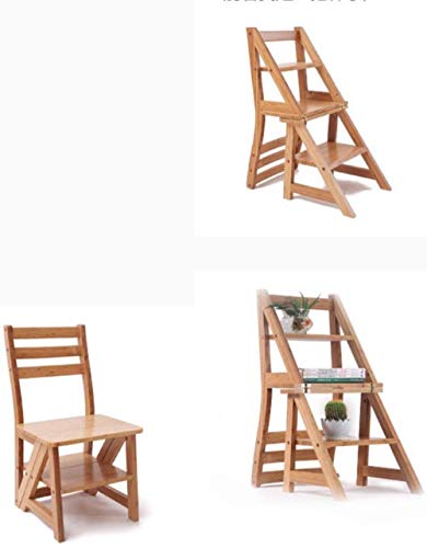 Taburete de escalada plegable y silla de escaleras de madera para hogar 4