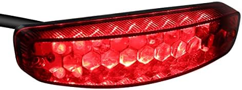 MotoParAcc Red LED Tail Light, Universal Motorcycle Brake Taillights for Harley Dyna, Road King,Yamaha, Suzuki, Dirt Bike and ATV
