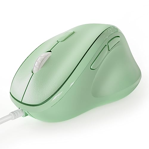 Ratón ergonómico vertical inalámbrico Micropack con receptor dual USB y 6 botones para PC o laptop
