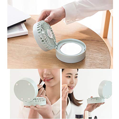 Ventilateur portable mignon rechargeable et pliable couleur vert - 4