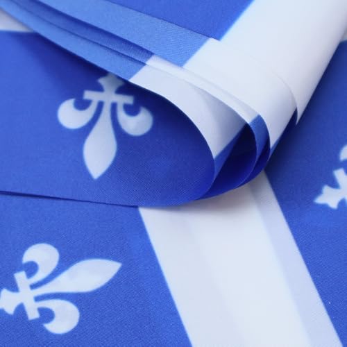 Image of AZ FLAG Quebec 6 meters BUNTING Flag 20 flags 9'' x 6'' - Canada - Canadian region of Quebec STRING flags 15 x 21 cm
