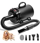High Velocity Dog Hair Dryer 5.2HP/ 3800W Professional Dogs Blower Grooming Dryer, Adjustable Tem...