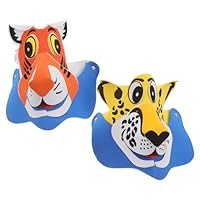 VICASKY 2pcs Animal Sun Hat Tiger Leopard Boys and Girls Party Decorations Playful Headwear