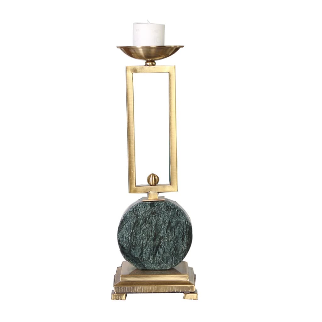 Kerzenständer Retro Candlestick Wohnzimmer Marmor Candlestick Ornament Französische romantische Kerzenlestick -Ornament Kerzenhalter (Size : A)