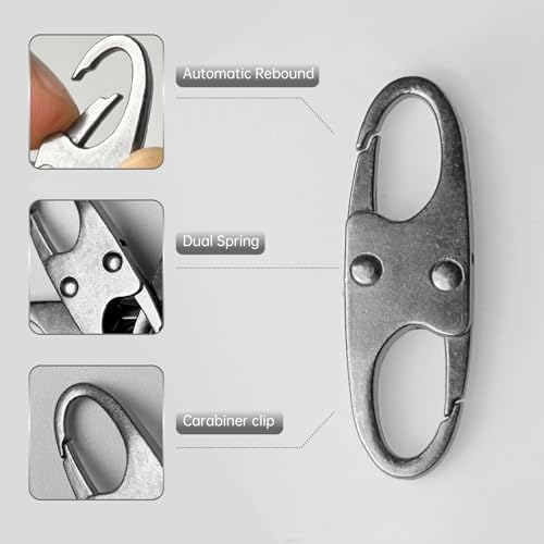 Zipper Lock Clips 4-Pack - Anti-Theft Security Sliders for Luggage, Backpacks & Bags, Quick Snap Design, Universal Fit for All Zipper Types (Black)3