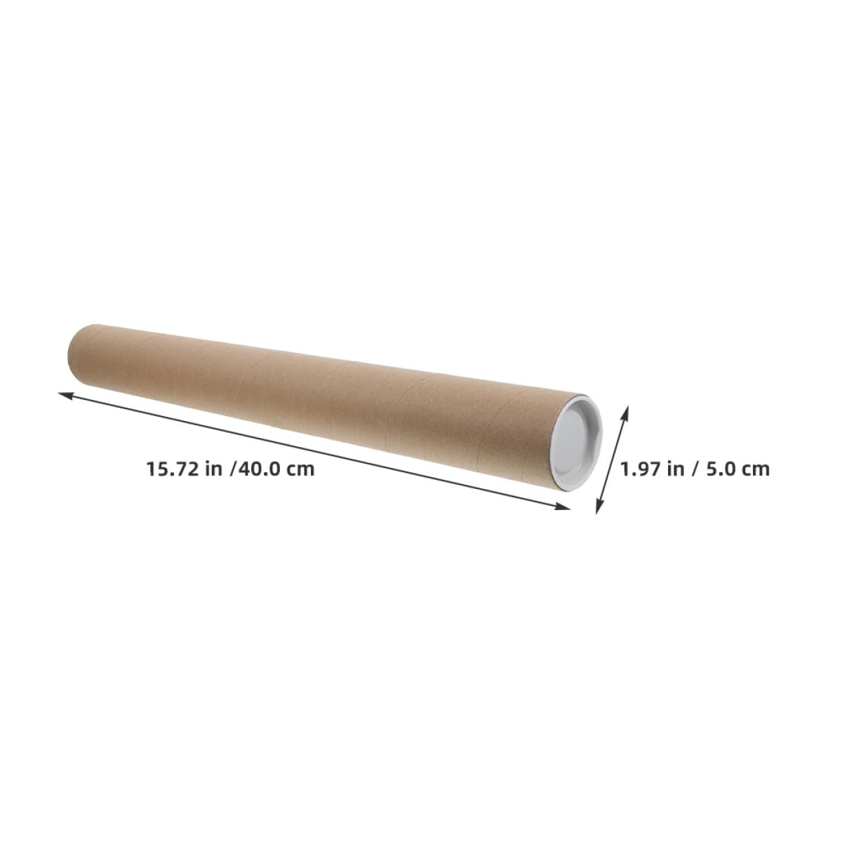 10 Stück Packung Pappposterrolle aus Kraftpapier Rund und Stabil mit Deckel zum Versand von Postern und Dokumenten im Büro und Versand