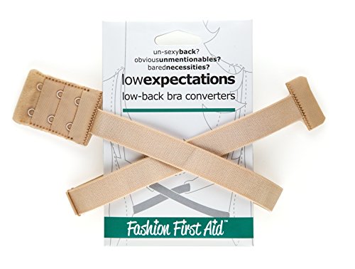 Fashion First Aid Women's Low Expectations Low Back Bra Converters for Plunging Backless Dress Top, Adjustable