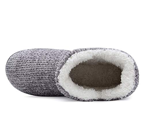 TUOBUQU Women Warm Bootie Slippers Fluffy Plush Indoor Outdoor Winter Booty Slippers4