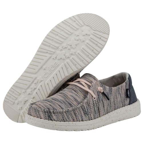 Image of HEYDUDE Women's Wendy Chambray | Women's Shoes | Women's Lace Up Loafers | Comfortable & Light-Weight