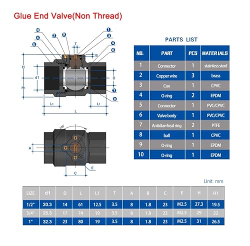 Válvula de bola de 1" para automatizar sistemas de riego y control de agua DN25 5