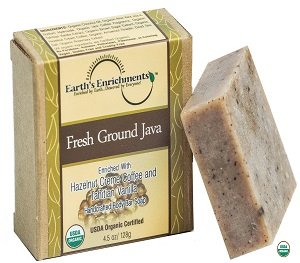 Bar Soap (USDA Organic) Vanilla Ground Java - Exfoliating | Moisturizing Coconut Oil | Healing Aloe Vera