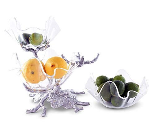 Arthur Court Three-Tiered Grape Pattern Acrylic Bowl Stand #TOP26
