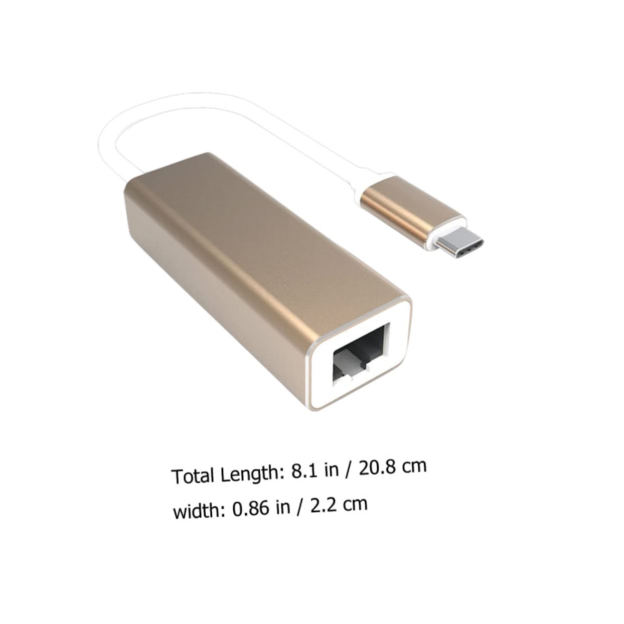 SHINEOFI Adattatore Convertitore Ethernet Usb-C 3 Pezzi USB Porta Gigabit Per Laptop Convertitore Ethernet USB Schede Audio Esterne Golden Abs