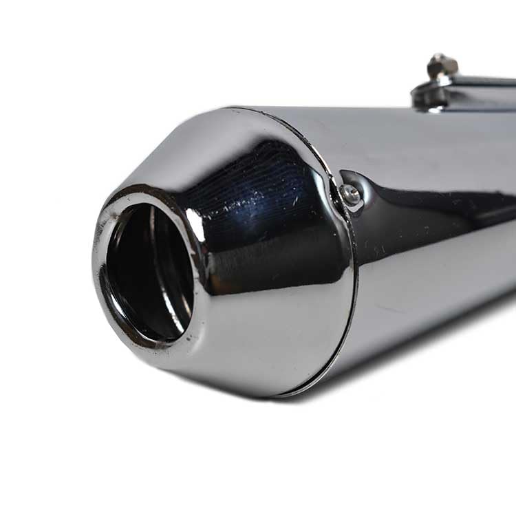 Terminale Di Scarico Corto Cromato Megaton Per Moto - Universale, Con Riduttori Inclusi - Foto 6