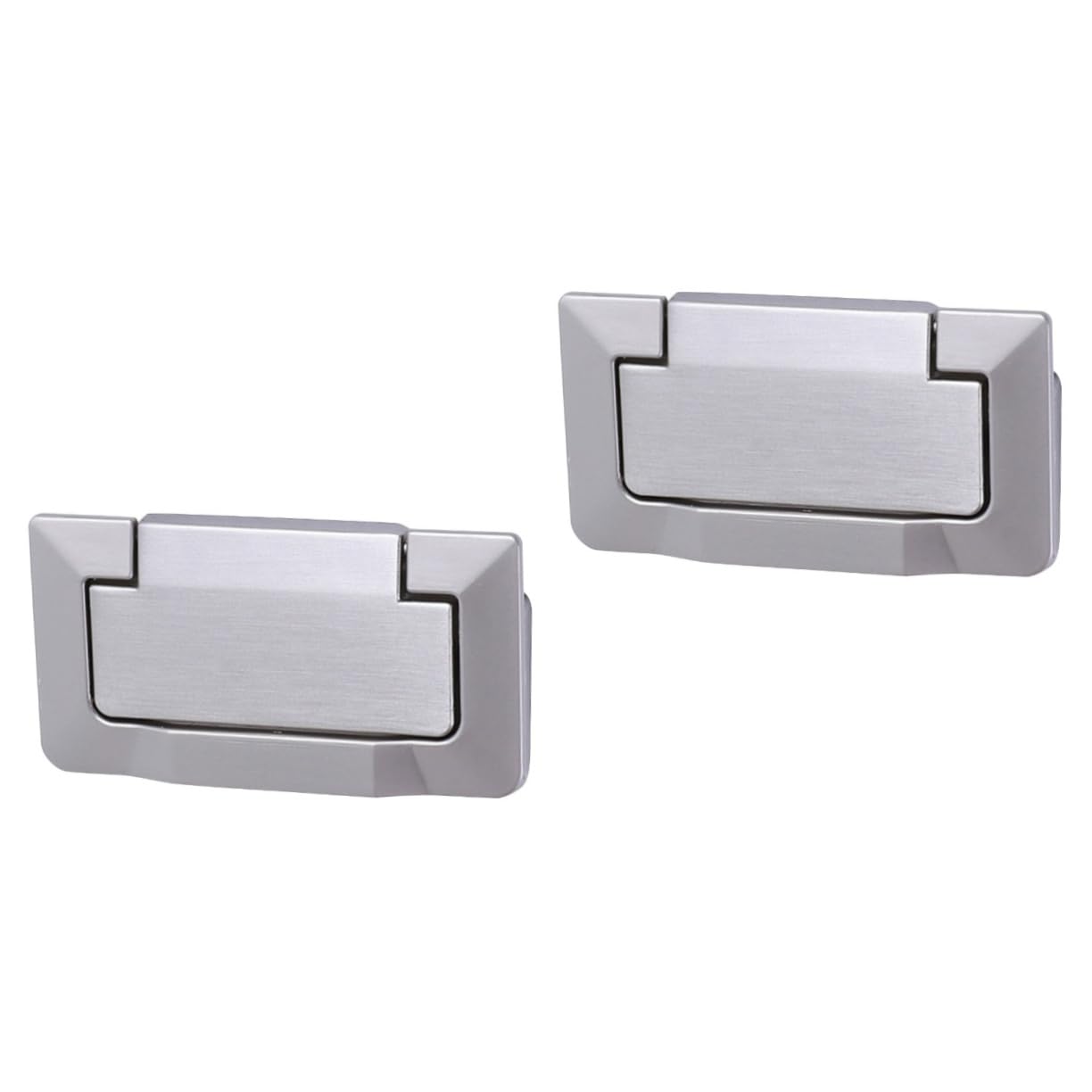 ARTIBETTER 2pcs Black Matte Cabinet Pulls Dresser Handles Black Cabinet Handles Commercial Door Matte Door Flush Mounted Pull Flat Knob