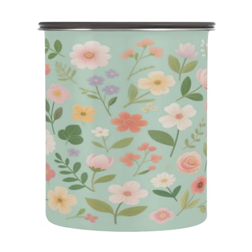 Contenedor para café verde colorido Wildflower Fields 500ml