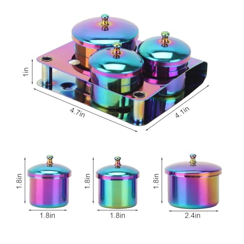 3 Piezas Equipos para Arte de Uñas Acero Inoxidable miniatura 3