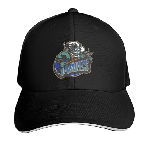 Pepperdine Waves University Cap Adjustable Printed Hiphop Baseball Hat Black