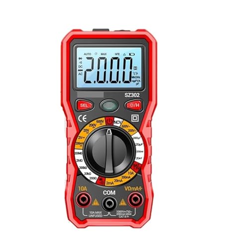 Multimètre SZ302 ampèremètre numérique AC/DC avec boîtier et testeur de résistance