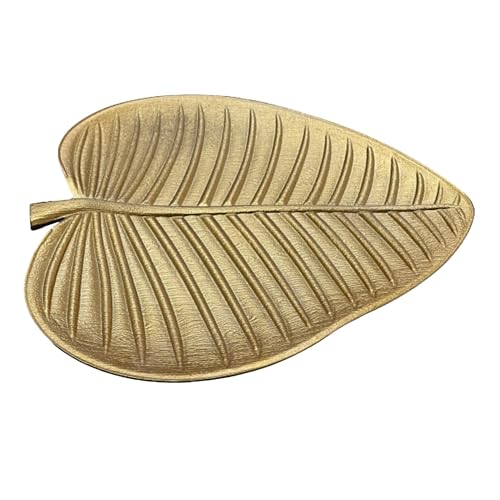 HOME DECO FACTORY, HD0457, Bolsillo vacío Dorado, Elegante y práctico, Caja Decorativa para Llaves y Joyas, Ideal para Consolas o buffets. Tamaño: 25 cm, Color, Madera-MDF, Hoja de Bolsillo vacía PM