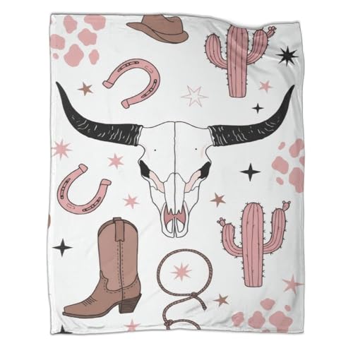 Couverture western 150x200 cm plaid cowboy microfibre - 3