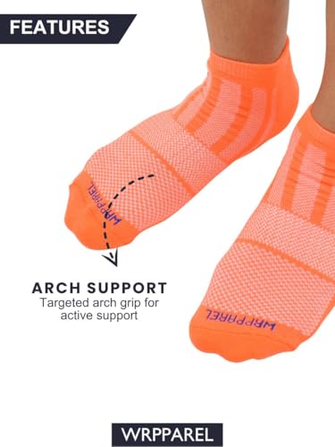 Cotton Mens Low Ankle Athletic Socks Moisture Wicking Running Gym Yoga Workout - 3 & 6 Pairs (6-8/8-10/10-13) 6