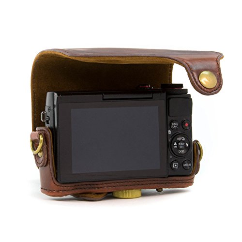 Funda de piel marrón para cámara Canon G7X - Fernando Cortés Funda de piel marrón para cámara Canon G7X - Fernando Cortés