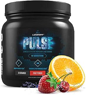 Legion Pulse, Best Natural Pre Workout Supplement for Women and Men – Powerful