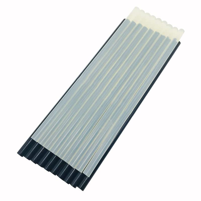 10 bastoncini di colla a caldo, diametro 11 mm, lunghezza 300 mm, per strumenti elettrici ad alta viscosità per riparazioni artigianali (10 pezzi, trasparenti)