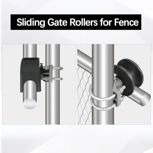 Pubotlu Nylon Cantilever Roller, Sliding Gate Roller 2-3/8" Gate Frames, 4" Round Post Chain Link Fence Parts (Curved with Cover) by Pubotlu - Image 5