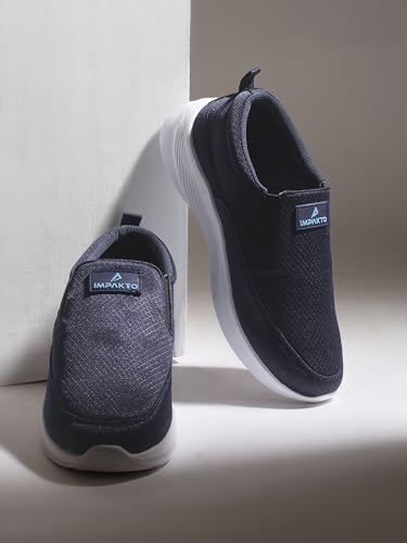 Image of Impakto Breezy Slip On Men Walking Shoes | Lightweight & Breathable Shoes for Travel & Casual | Padded Insole | Slip Resistant Outsole