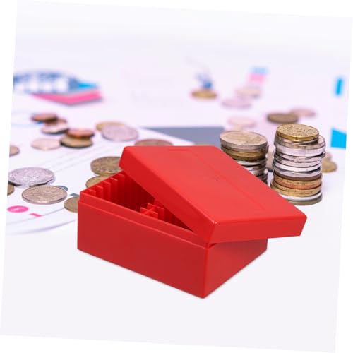 Estuche para monedas OSALADI 20 piezas plástico rojo miniatura 5