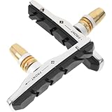 SHINYPASING マウンテンバイク用ブレーキパッド 左右セット 耐摩耗ゴム製シューパッド アルミ合金素材 サンドガイド溝搭載 ホイール保護制動部